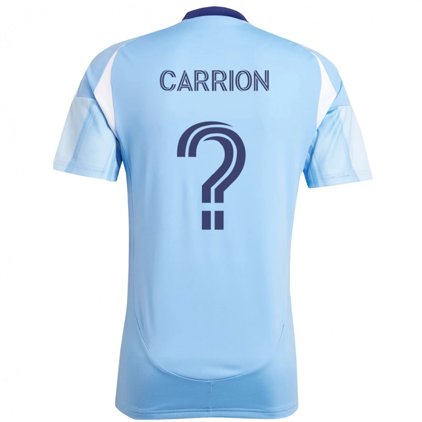 Danxen Enfant Maillot Emanuel Carrión #0 Noir Bleu Orange Tenues Domicile 2025/26 T-Shirt