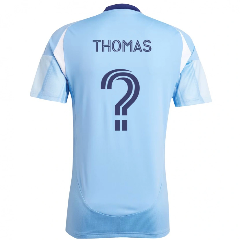 Danxen Enfant Maillot Dylan Thomas #0 Bleu Clair Tenues Domicile 2025/26 T-Shirt
