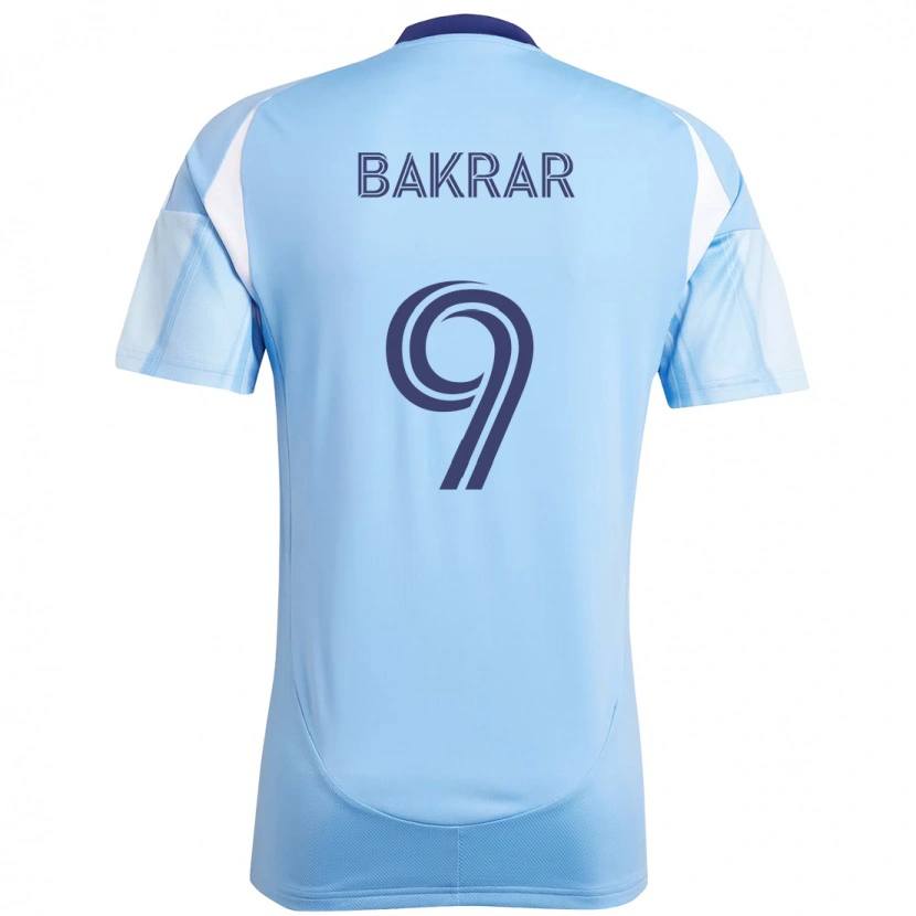 Danxen Enfant Maillot Monsef Bakrar #9 Bleu Clair Tenues Domicile 2025/26 T-Shirt