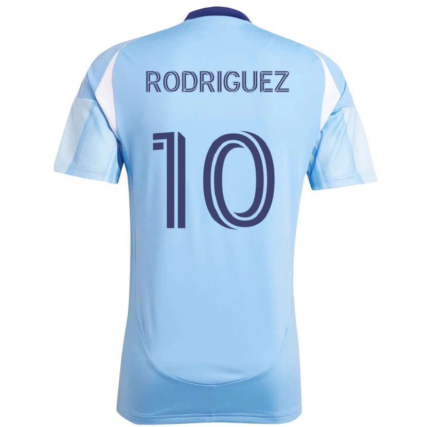 Danxen Enfant Maillot Santiago Rodríguez #10 Bleu Clair Tenues Domicile 2025/26 T-Shirt
