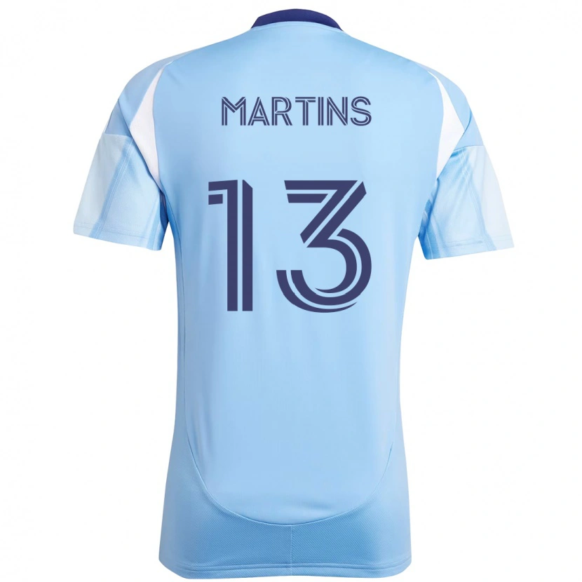 Danxen Enfant Maillot Thiago Martins #13 Noir Bleu Orange Tenues Domicile 2025/26 T-Shirt