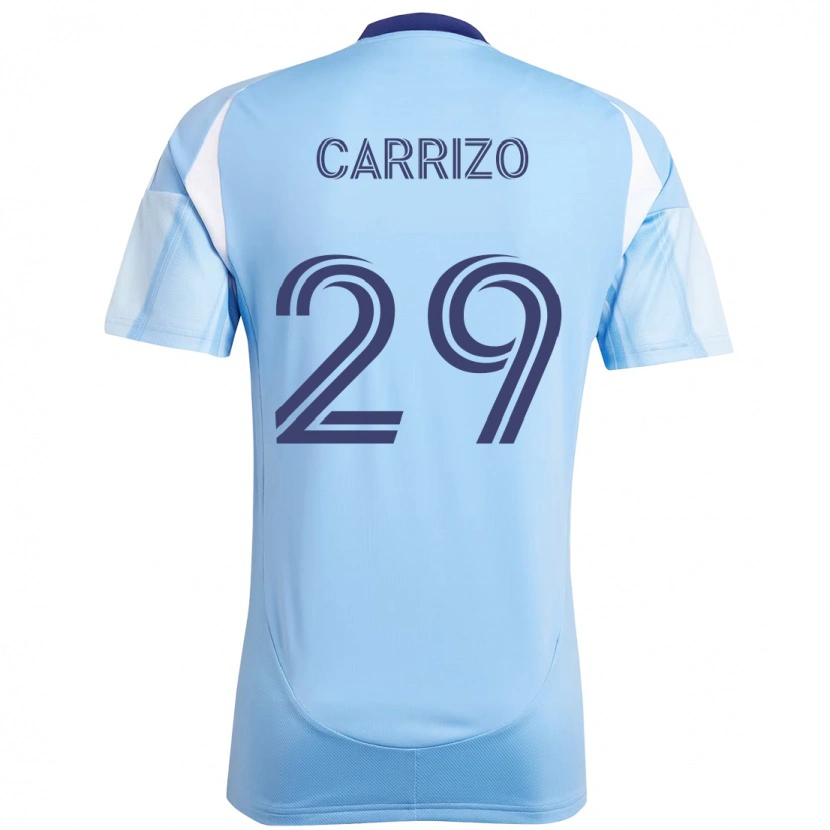 Danxen Enfant Maillot Máximo Carrizo #29 Bleu Clair Tenues Domicile 2025/26 T-Shirt