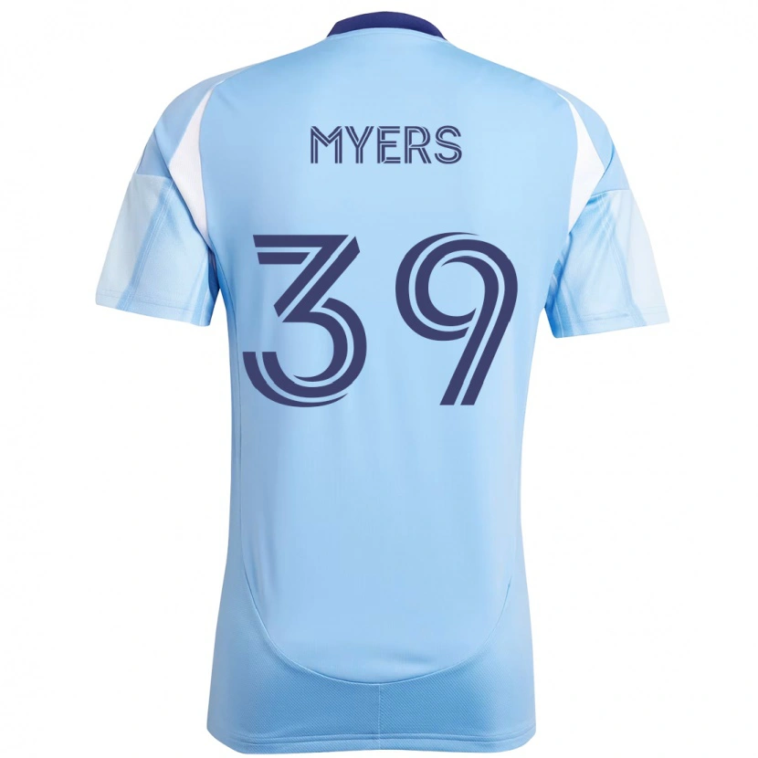 Danxen Enfant Maillot Md Myers #39 Bleu Clair Tenues Domicile 2025/26 T-Shirt