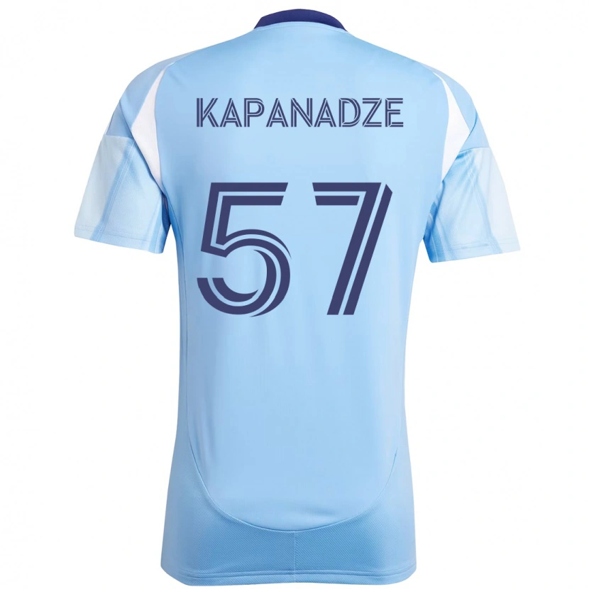 Danxen Enfant Maillot Nicholas Kapanadze #57 Bleu Clair Tenues Domicile 2025/26 T-Shirt