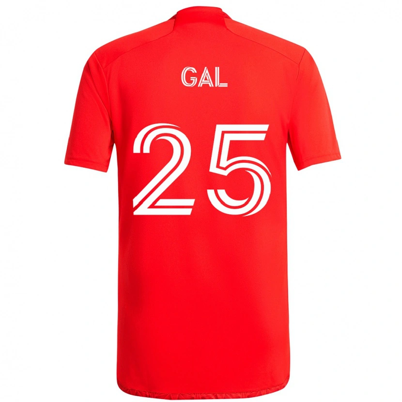 Danxen Enfant Maillot Jeff Gal #25 Rouge Blanc Tenues Domicile 2025/26 T-Shirt