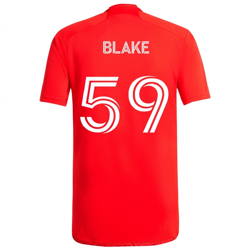 Danxen Enfant Maillot Romain Blake #59 Rouge Blanc Tenues Domicile 2025/26 T-Shirt