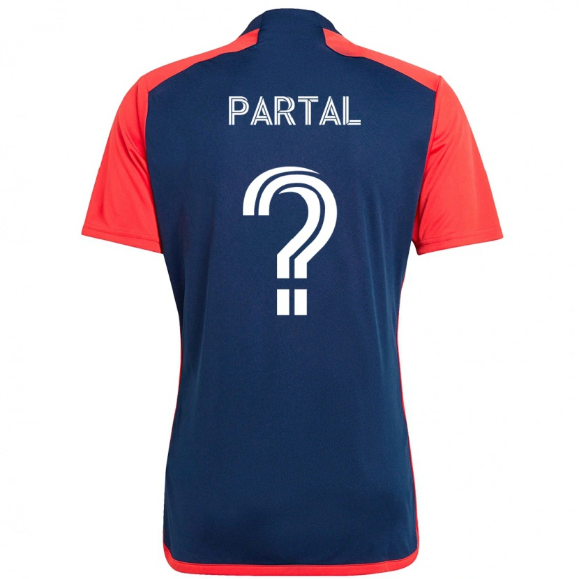 Danxen Enfant Maillot Joshua Partal #0 Bleu Rouge Tenues Domicile 2025/26 T-Shirt