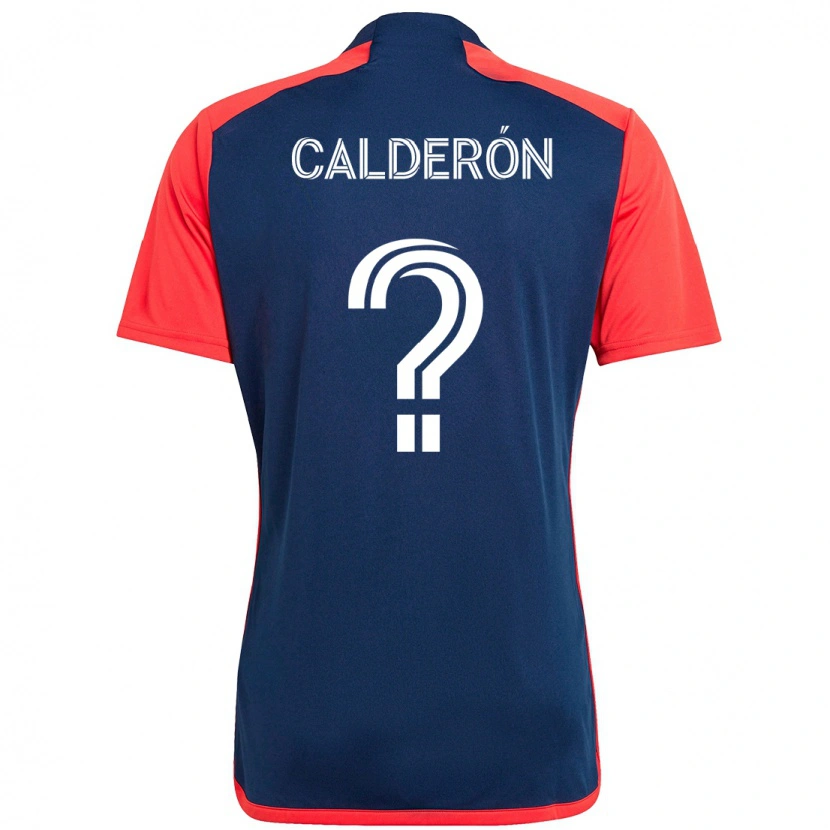 Danxen Enfant Maillot Gio Calderón #0 Blanc Bleu Tenues Domicile 2025/26 T-Shirt