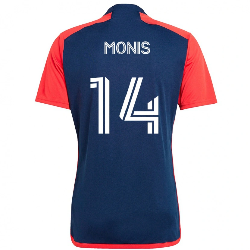 Danxen Enfant Maillot Alex Monis #14 Blanc Bleu Tenues Domicile 2025/26 T-Shirt