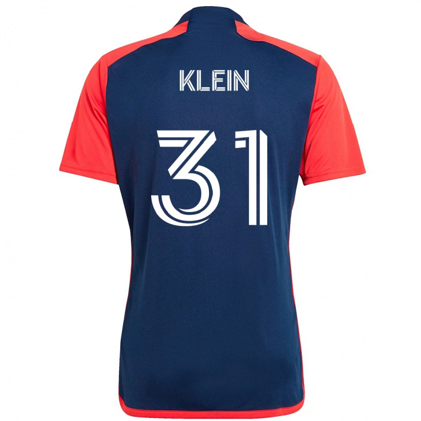 Danxen Enfant Maillot Eric Klein #31 Blanc Bleu Tenues Domicile 2025/26 T-Shirt