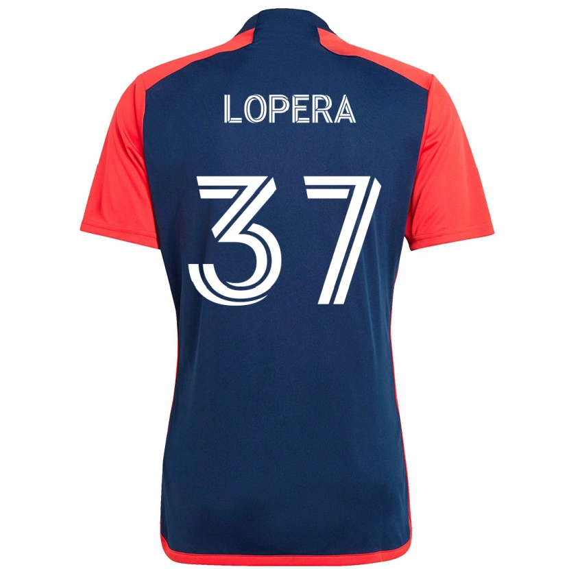 Danxen Enfant Maillot Steban Lopera #37 Blanc Bleu Tenues Domicile 2025/26 T-Shirt