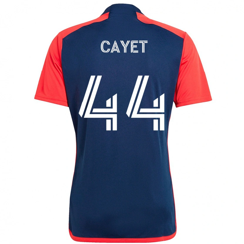 Danxen Enfant Maillot Pierre Cayet #44 Blanc Bleu Tenues Domicile 2025/26 T-Shirt
