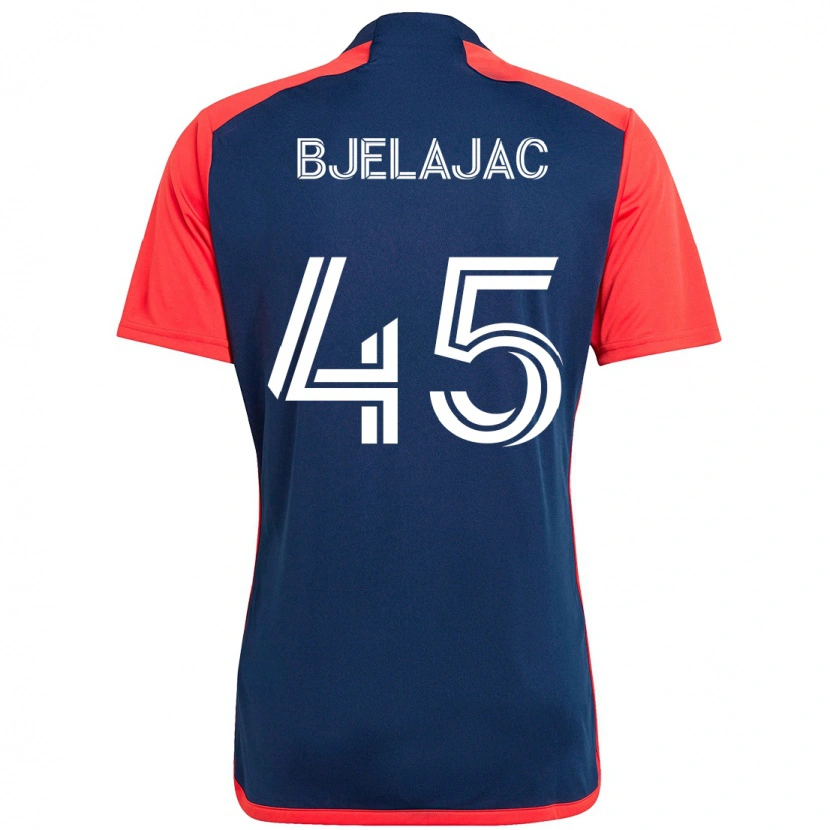 Danxen Enfant Maillot Andrej Bjelajac #45 Blanc Bleu Tenues Domicile 2025/26 T-Shirt