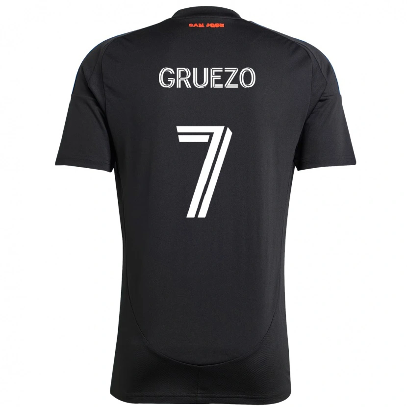 Danxen Enfant Maillot Carlos Gruezo #7 Blanc Rouge Tenues Domicile 2025/26 T-Shirt