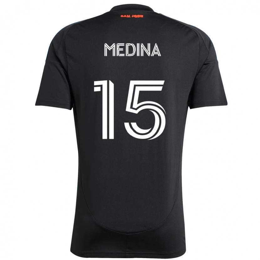 Danxen Enfant Maillot Cruz Medina #15 Blanc Rouge Tenues Domicile 2025/26 T-Shirt