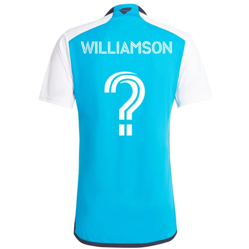 Danxen Enfant Maillot Eryk Williamson #0 Bleu Ciel Blanc Tenues Domicile 2025/26 T-Shirt