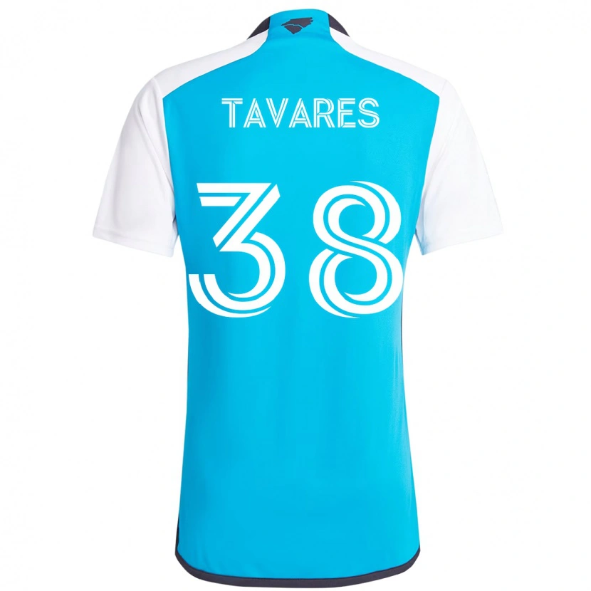 Danxen Enfant Maillot Iuri Tavares #38 Bleu Ciel Blanc Tenues Domicile 2025/26 T-Shirt
