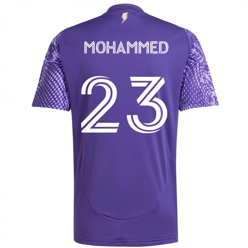 Danxen Enfant Maillot Shak Mohammed #23 Violet Blanc Tenues Domicile 2025/26 T-Shirt