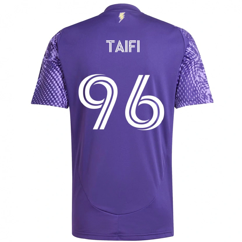 Danxen Enfant Maillot Zakaria Taifi #96 Violet Blanc Tenues Domicile 2025/26 T-Shirt