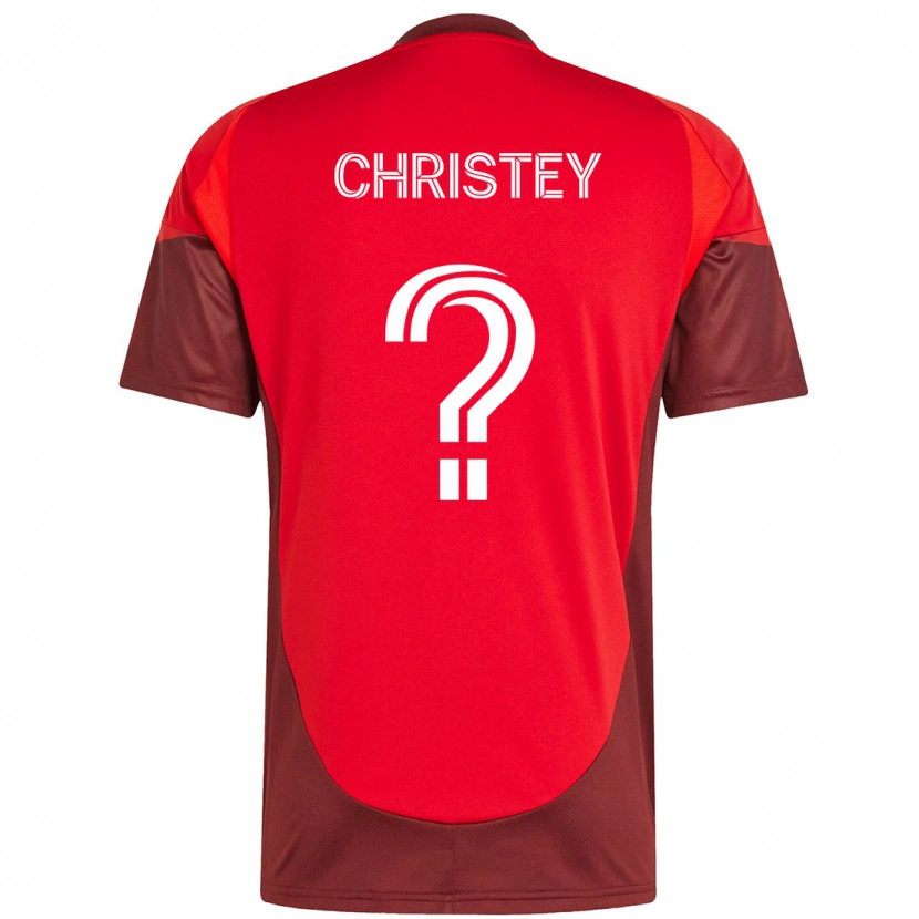 Danxen Enfant Maillot Quentin Christey #0 Blanc Rouge Tenues Domicile 2025/26 T-Shirt