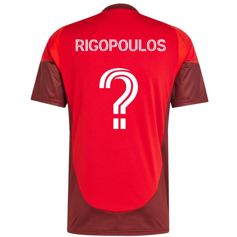 Danxen Enfant Maillot Theo Rigopoulos #0 Blanc Rouge Tenues Domicile 2025/26 T-Shirt