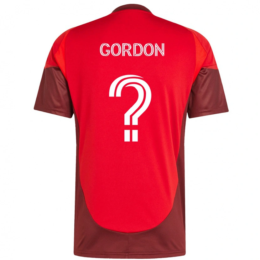Danxen Enfant Maillot Joshua Gordon #0 Blanc Rouge Tenues Domicile 2025/26 T-Shirt
