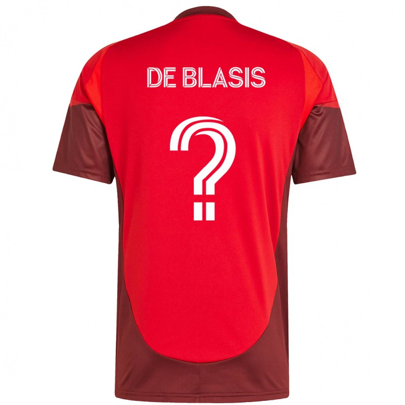 Danxen Enfant Maillot Noah De Blasis #0 Blanc Rouge Tenues Domicile 2025/26 T-Shirt