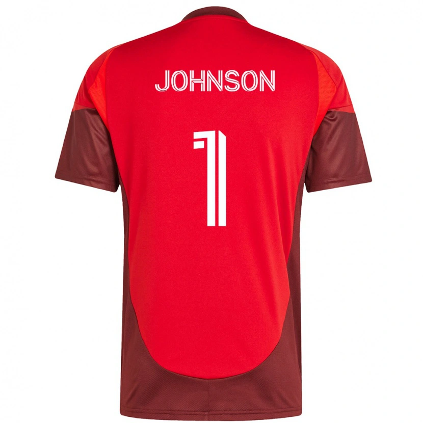 Danxen Enfant Maillot Sean Johnson #1 Blanc Rouge Tenues Domicile 2025/26 T-Shirt
