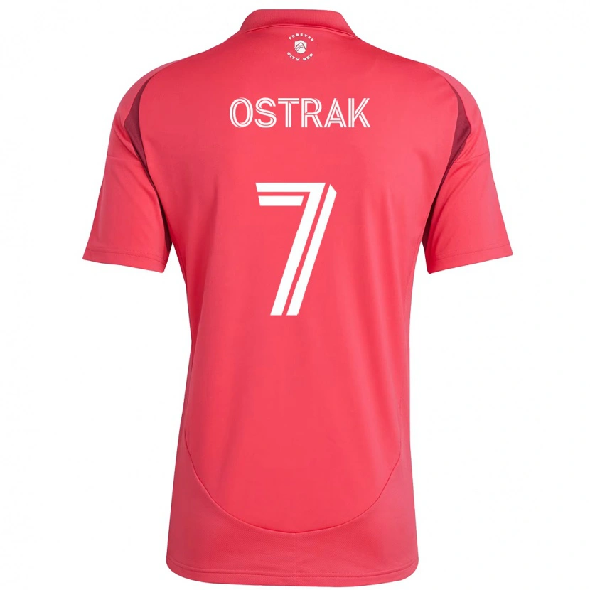 Danxen Enfant Maillot Tomas Ostrak #7 Magenta Blanc Tenues Domicile 2025/26 T-Shirt