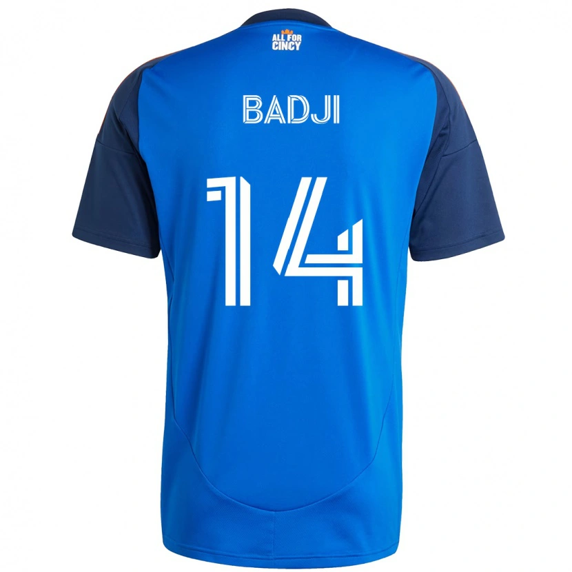Danxen Enfant Maillot Dominique Badji #14 Blanc Bleu Orange Tenues Domicile 2025/26 T-Shirt