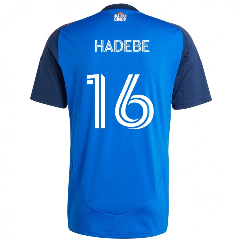 Danxen Enfant Maillot Teenage Hadebe #16 Blanc Bleu Orange Tenues Domicile 2025/26 T-Shirt