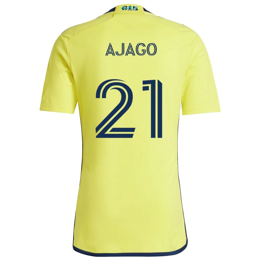 Danxen Enfant Maillot Forster Ajago #21 Bleu Marine Jaune Tenues Domicile 2025/26 T-Shirt