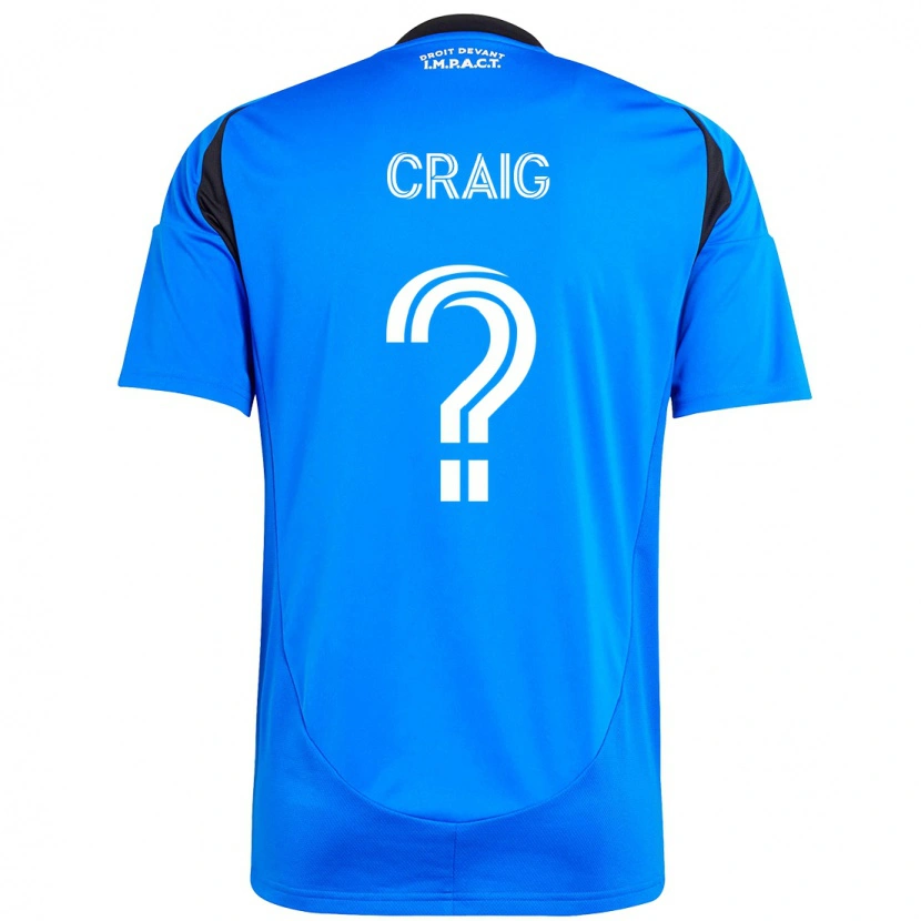 Danxen Enfant Maillot Brandan Craig #0 Bleu Ciel Bleu Foncé Tenues Domicile 2025/26 T-Shirt