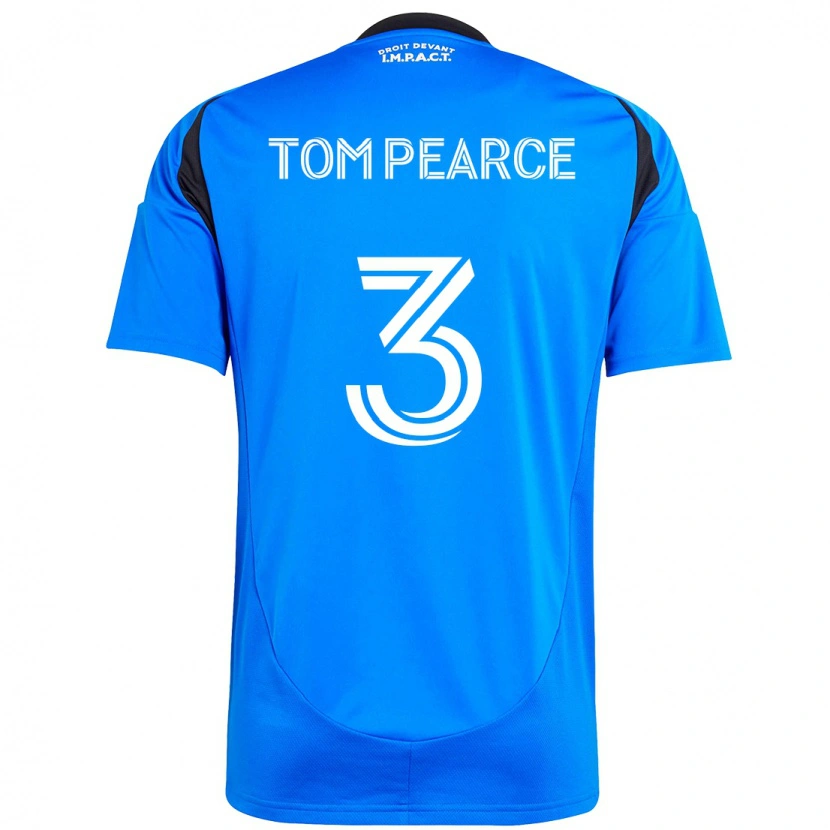 Danxen Enfant Maillot Tom Pearce #3 Bleu Foncé Noir Tenues Domicile 2025/26 T-Shirt
