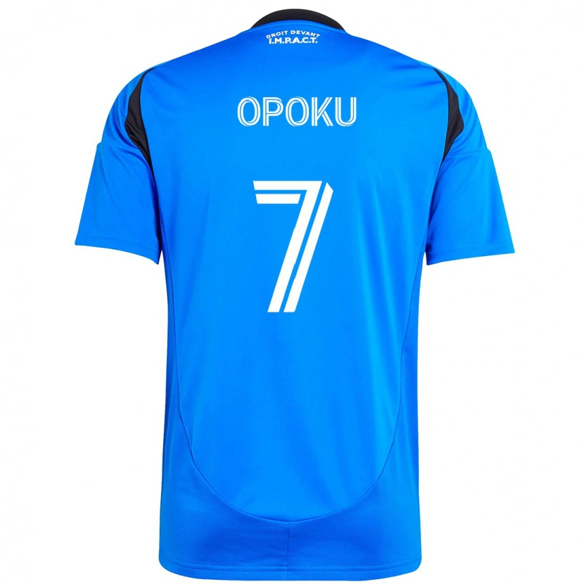 Danxen Enfant Maillot Kwadwo Opoku #7 Bleu Foncé Noir Tenues Domicile 2025/26 T-Shirt