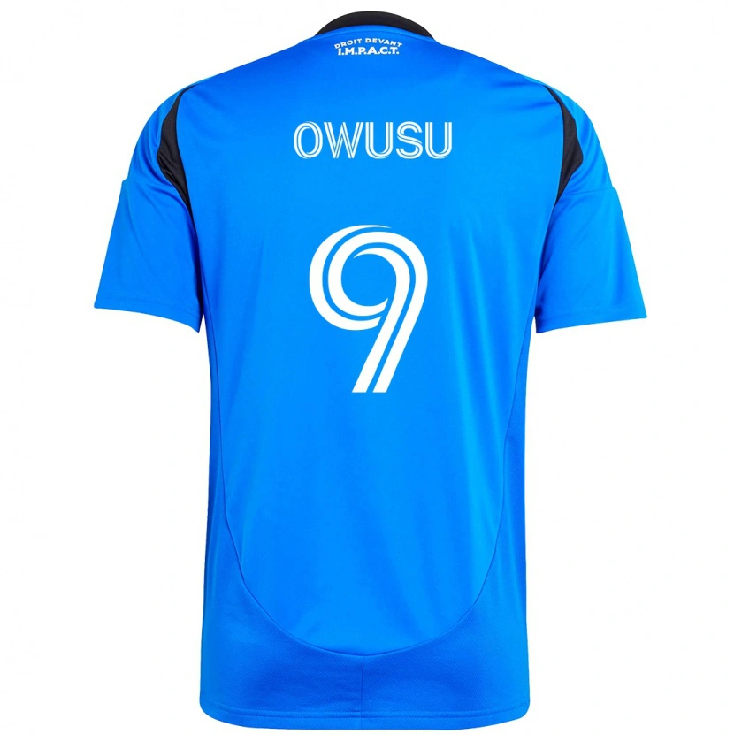 Danxen Enfant Maillot Prince Osei Owusu #9 Bleu Ciel Bleu Foncé Tenues Domicile 2025/26 T-Shirt