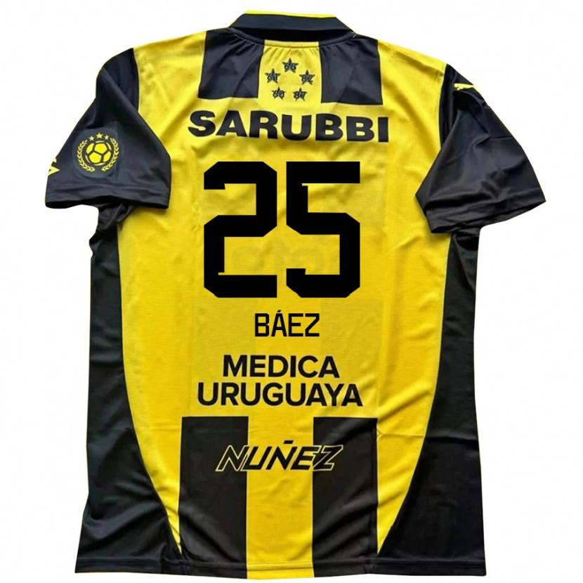 Danxen Enfant Maillot Jaime Báez #25 Noir Jaune Tenues Domicile 2025/26 T-Shirt
