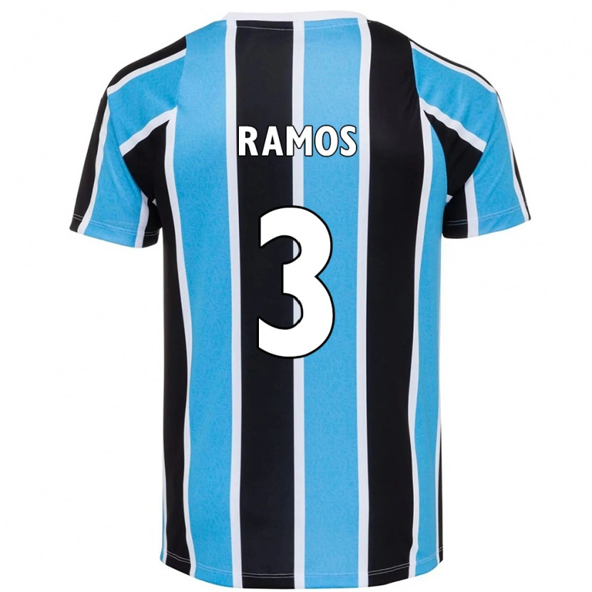 Danxen Enfant Maillot João Ramos #3 Bleu Noir Blanc Tenues Domicile 2025/26 T-Shirt