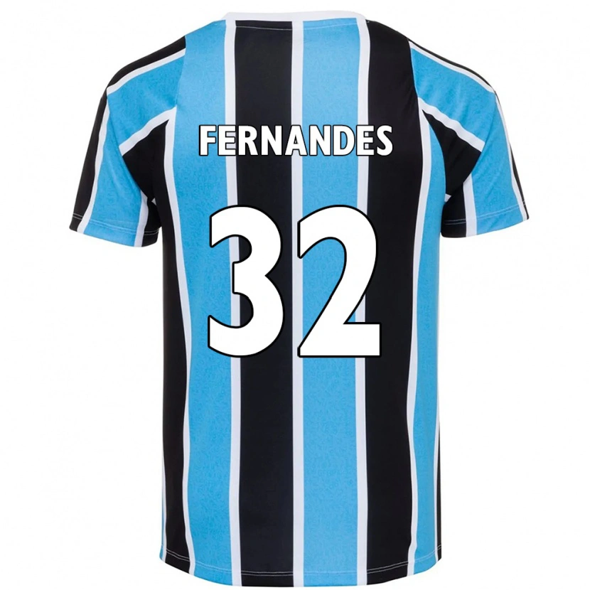 Danxen Enfant Maillot Nathan Fernandes #32 Bleu Noir Blanc Tenues Domicile 2025/26 T-Shirt