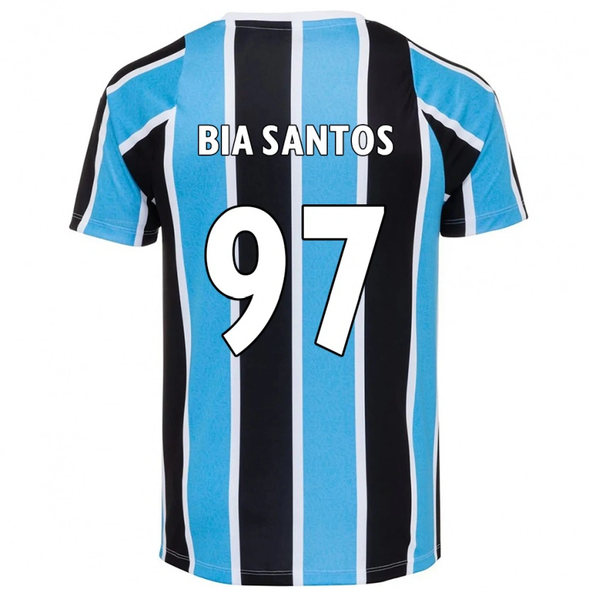 Danxen Enfant Maillot Bia Santos #97 Blanc Bleu Tenues Domicile 2025/26 T-Shirt