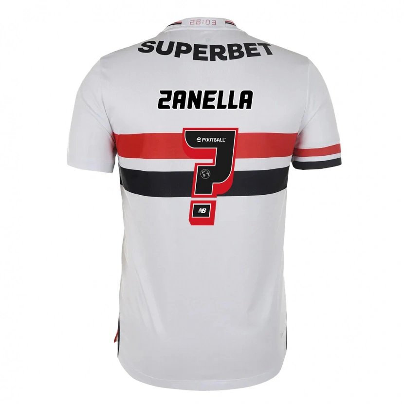Danxen Enfant Maillot Matheus Zanella #0 Rouge Noir Blanc Tenues Domicile 2025/26 T-Shirt