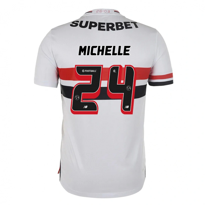 Danxen Enfant Maillot Michelle #24 Rouge Noir Blanc Tenues Domicile 2025/26 T-Shirt