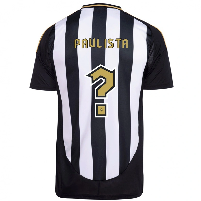 Danxen Enfant Maillot Caio Paulista #0 Blanc Noir Tenues Domicile 2025/26 T-Shirt