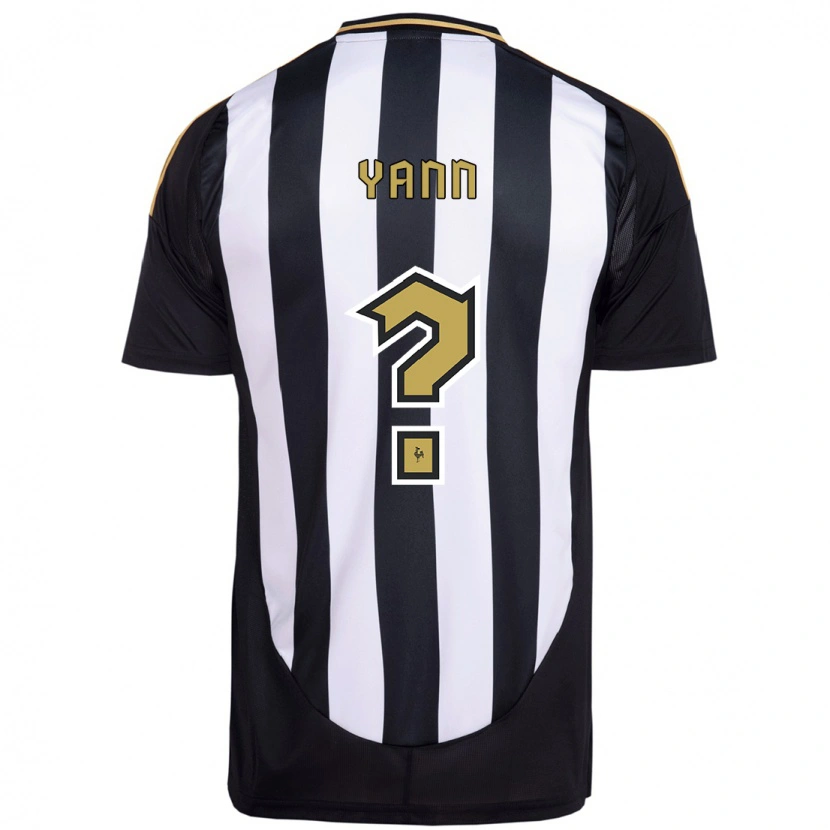 Danxen Enfant Maillot Yann Neves #0 Blanc Noir Tenues Domicile 2025/26 T-Shirt