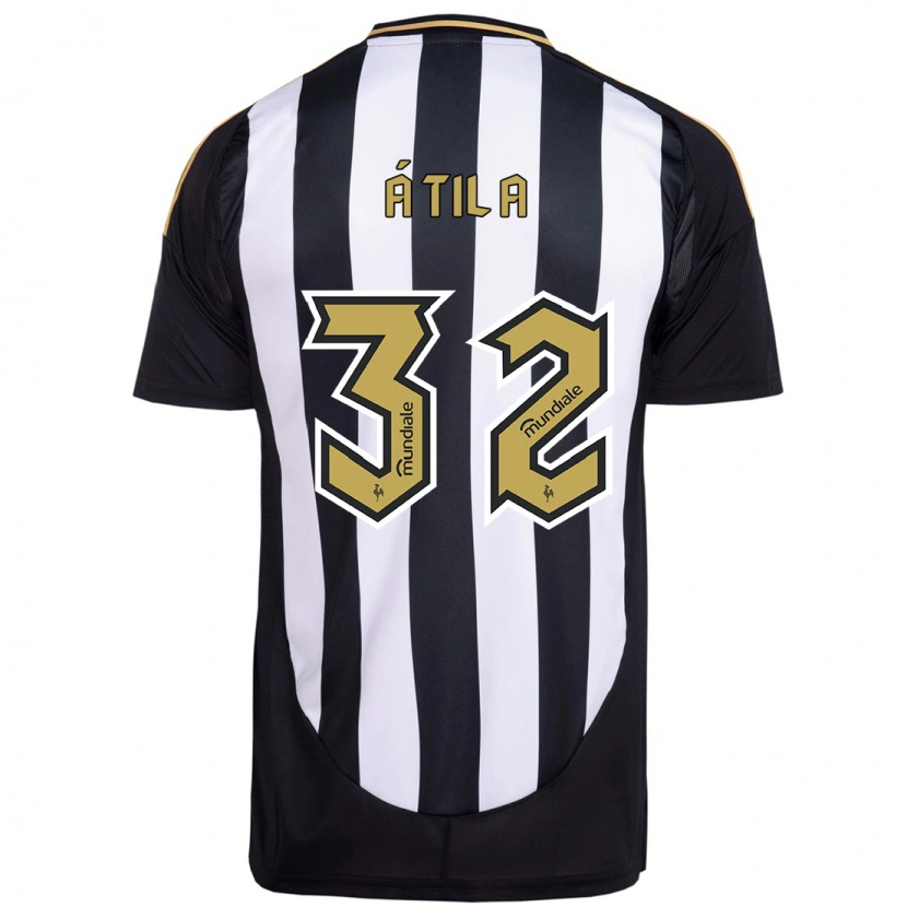 Danxen Enfant Maillot Gabriel Átila #32 Blanc Noir Tenues Domicile 2025/26 T-Shirt