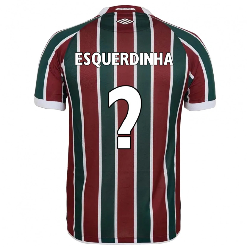 Danxen Enfant Maillot Esquerdinha #0 Blanc Vert Bordeaux Tenues Domicile 2025/26 T-Shirt