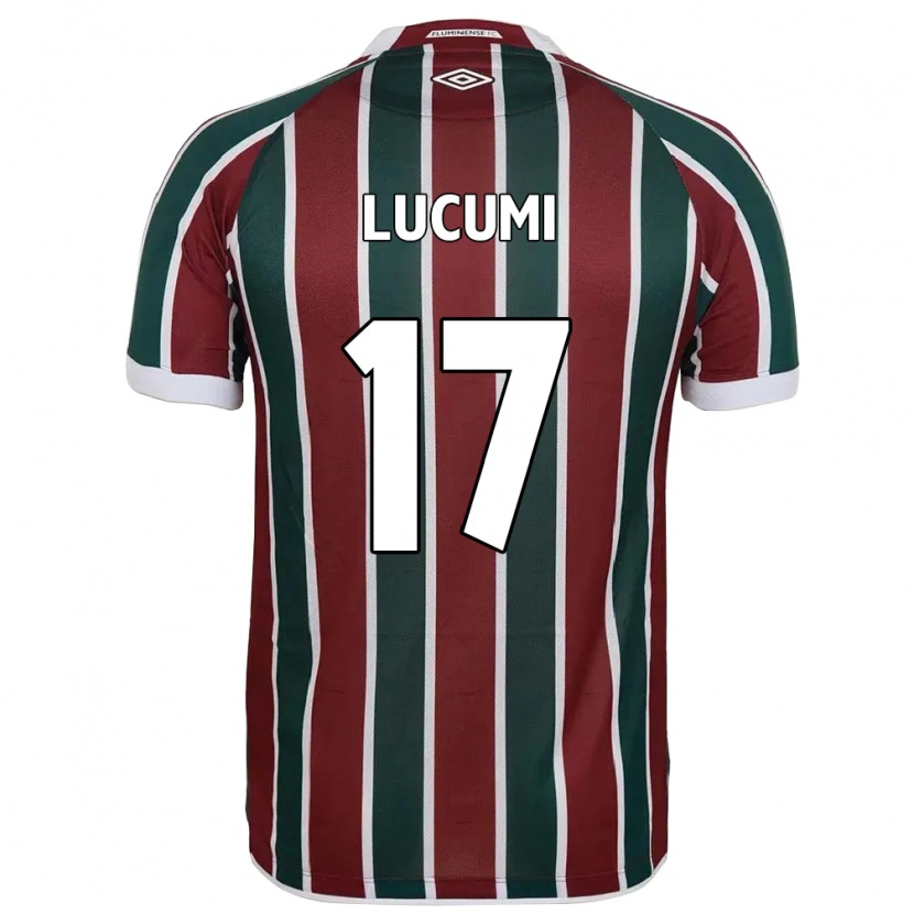 Danxen Enfant Maillot Jan Lucumi #17 Blanc Vert Bordeaux Tenues Domicile 2025/26 T-Shirt