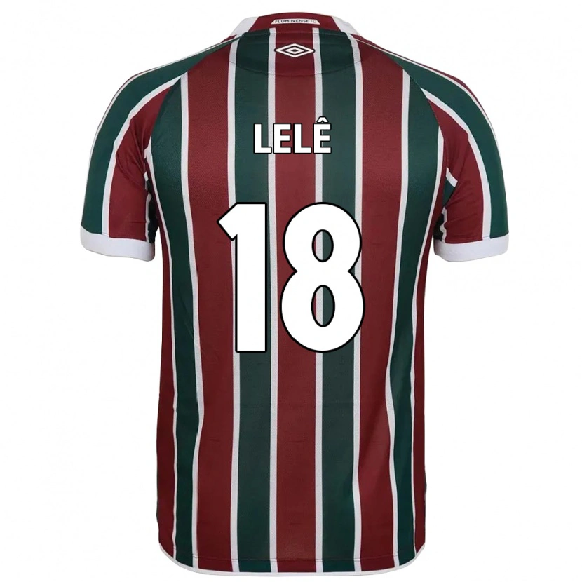 Danxen Enfant Maillot Lelê #18 Blanc Vert Bordeaux Tenues Domicile 2025/26 T-Shirt