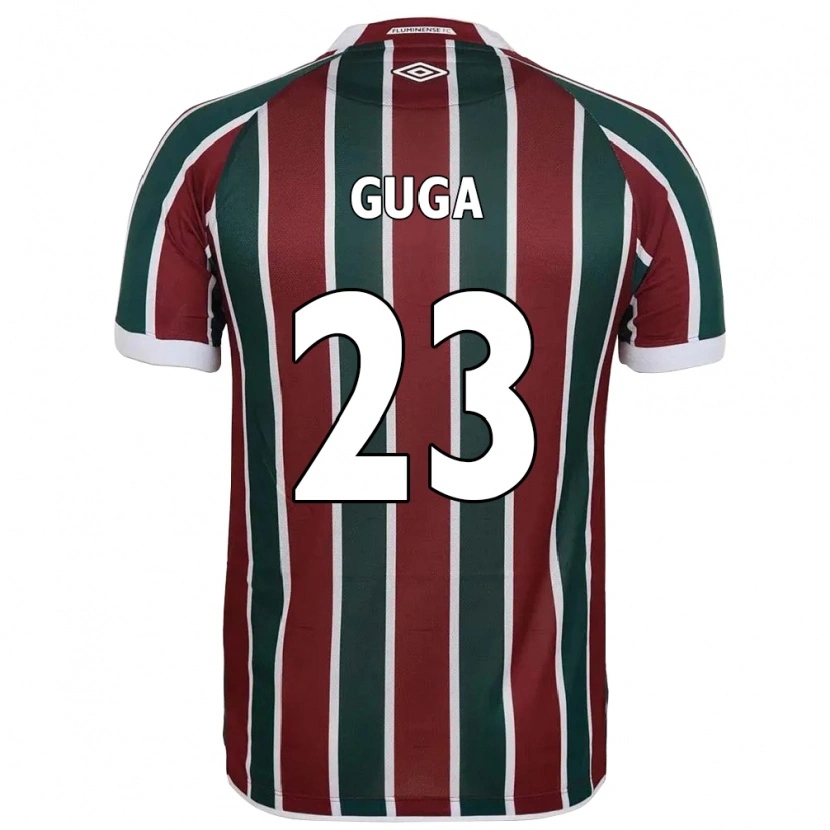 Danxen Enfant Maillot Guga #23 Blanc Vert Bordeaux Tenues Domicile 2025/26 T-Shirt