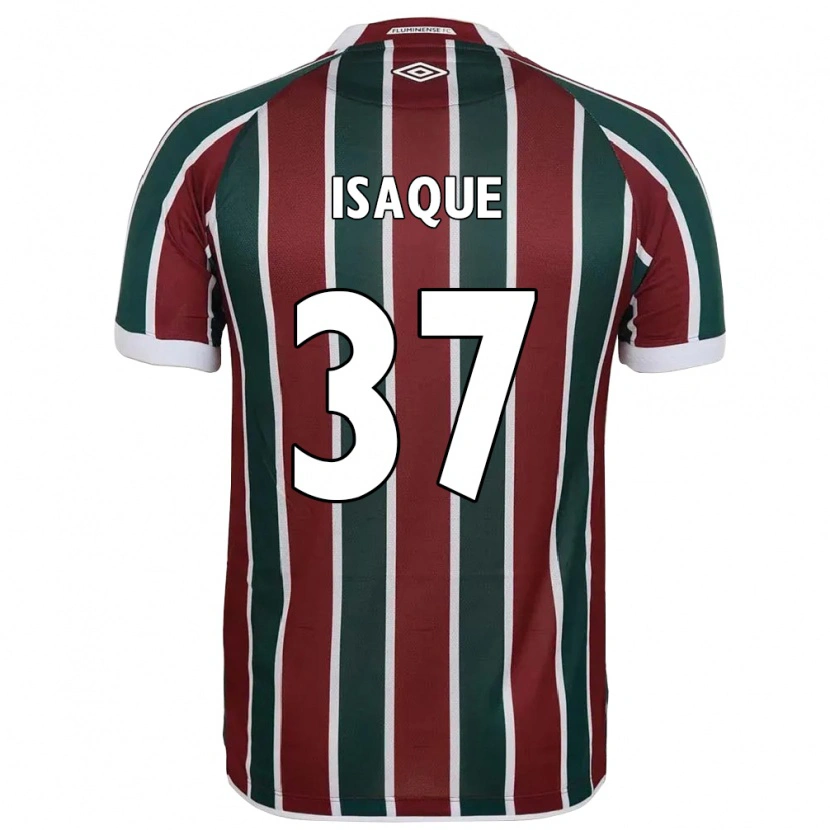 Danxen Enfant Maillot Isaque #37 Vert Bordeaux Blanc Tenues Domicile 2025/26 T-Shirt